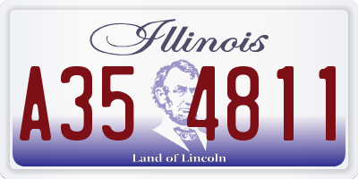 IL license plate A354811