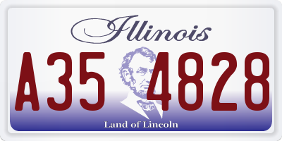 IL license plate A354828