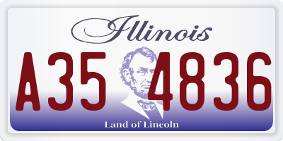 IL license plate A354836
