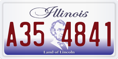 IL license plate A354841