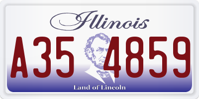 IL license plate A354859