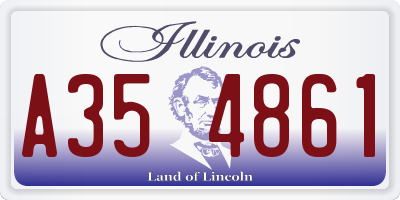 IL license plate A354861