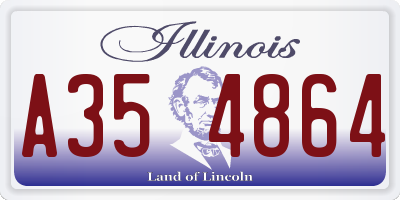 IL license plate A354864
