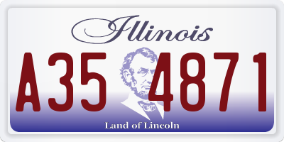 IL license plate A354871