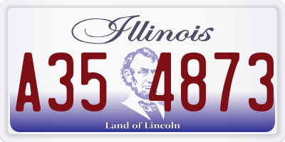 IL license plate A354873