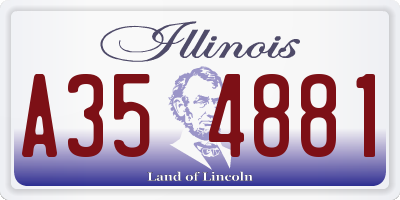 IL license plate A354881