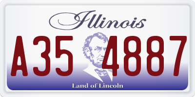 IL license plate A354887