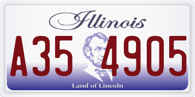 IL license plate A354905