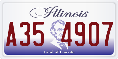 IL license plate A354907