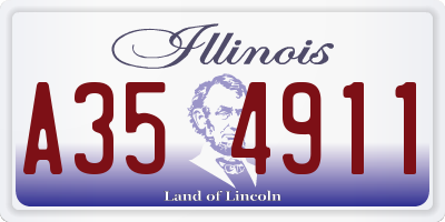 IL license plate A354911