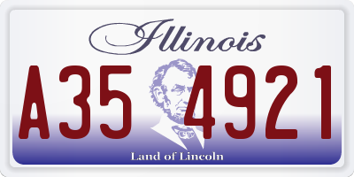 IL license plate A354921
