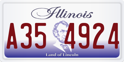 IL license plate A354924