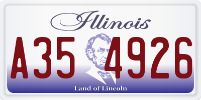IL license plate A354926