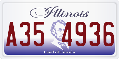 IL license plate A354936