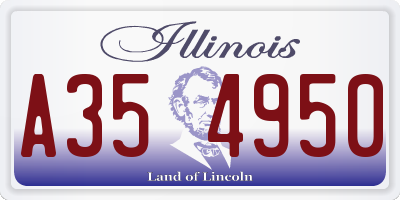 IL license plate A354950