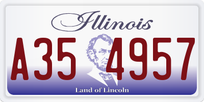 IL license plate A354957