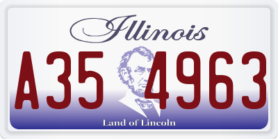 IL license plate A354963