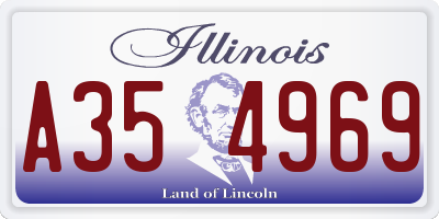 IL license plate A354969