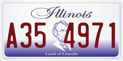 IL license plate A354971