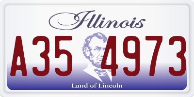 IL license plate A354973