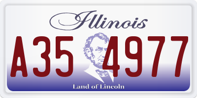 IL license plate A354977