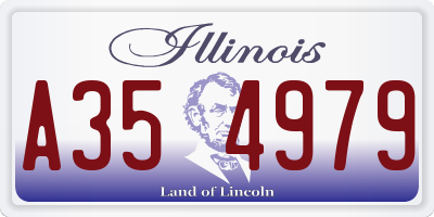 IL license plate A354979
