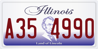 IL license plate A354990