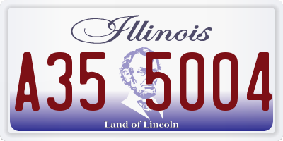 IL license plate A355004