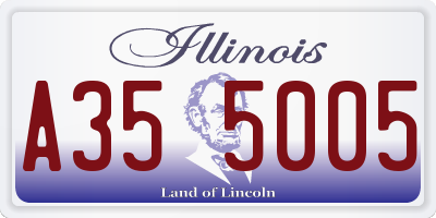 IL license plate A355005