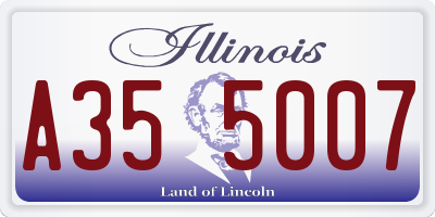 IL license plate A355007