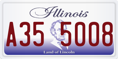 IL license plate A355008