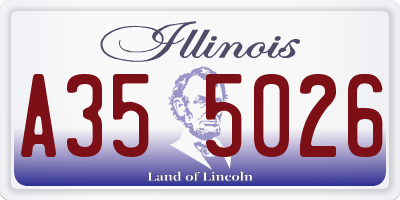 IL license plate A355026