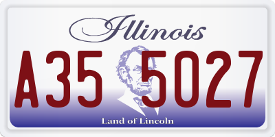 IL license plate A355027