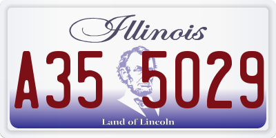 IL license plate A355029