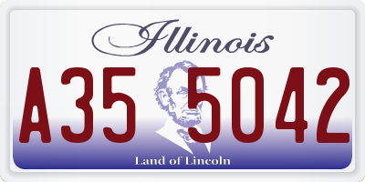 IL license plate A355042