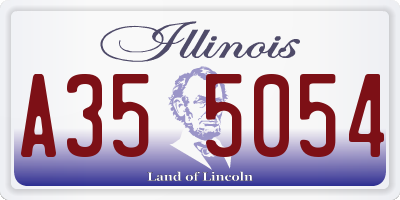 IL license plate A355054