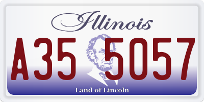 IL license plate A355057