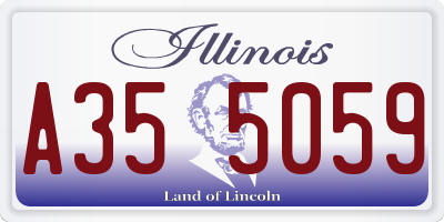 IL license plate A355059