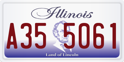 IL license plate A355061