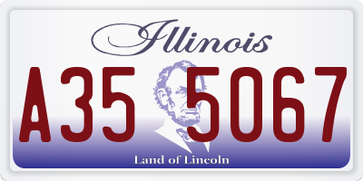 IL license plate A355067