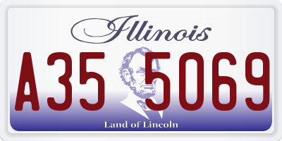 IL license plate A355069