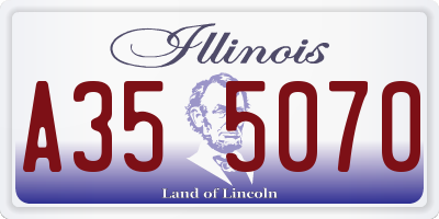 IL license plate A355070