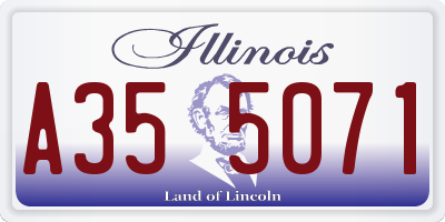 IL license plate A355071