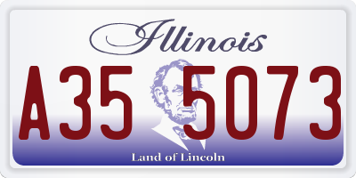 IL license plate A355073