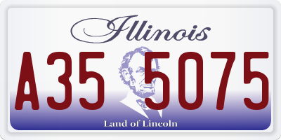 IL license plate A355075