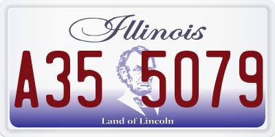 IL license plate A355079