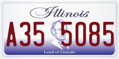 IL license plate A355085