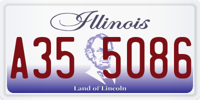 IL license plate A355086