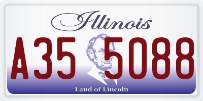 IL license plate A355088