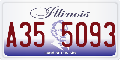 IL license plate A355093